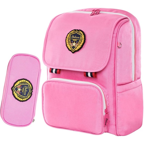 SALE!!! NIB -Kids BACPACK orthopedic European Delune- Pink with Pencil case - Picture 1 of 7